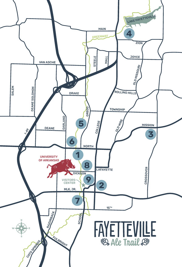 Fayetteville Ale Trail Map 2025